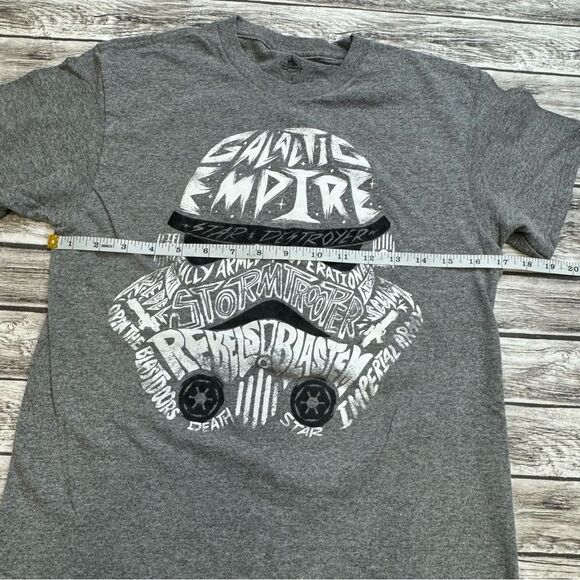 Disney Men's Star Wars Stormtrooper Tee T Shirt S SM Small Grey Gray Black White - Picture 8 of 10